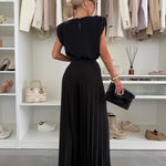 Marisella | Set top e pantaloni plissettati