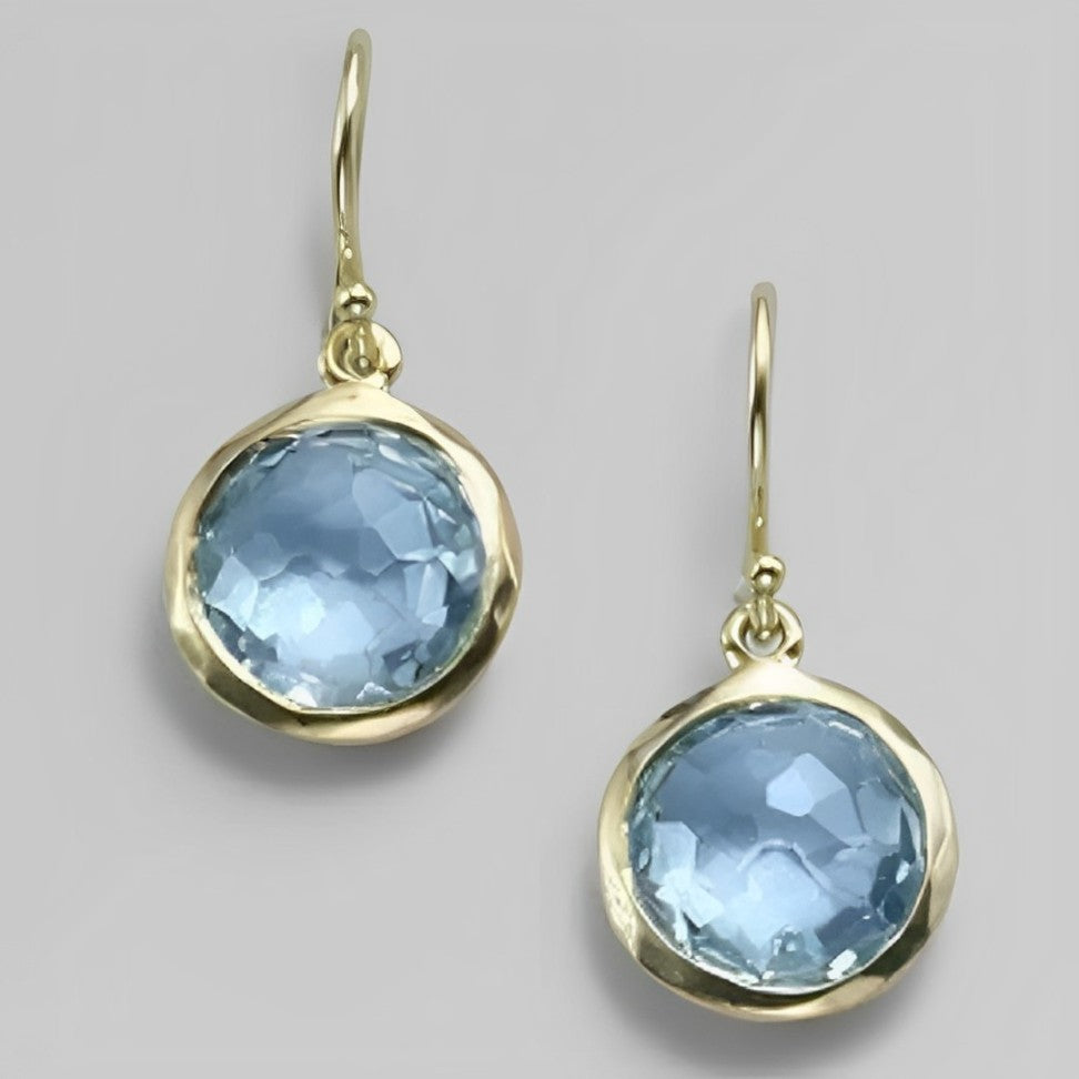 Orecchini chic con cristallo blu – Immagine 1