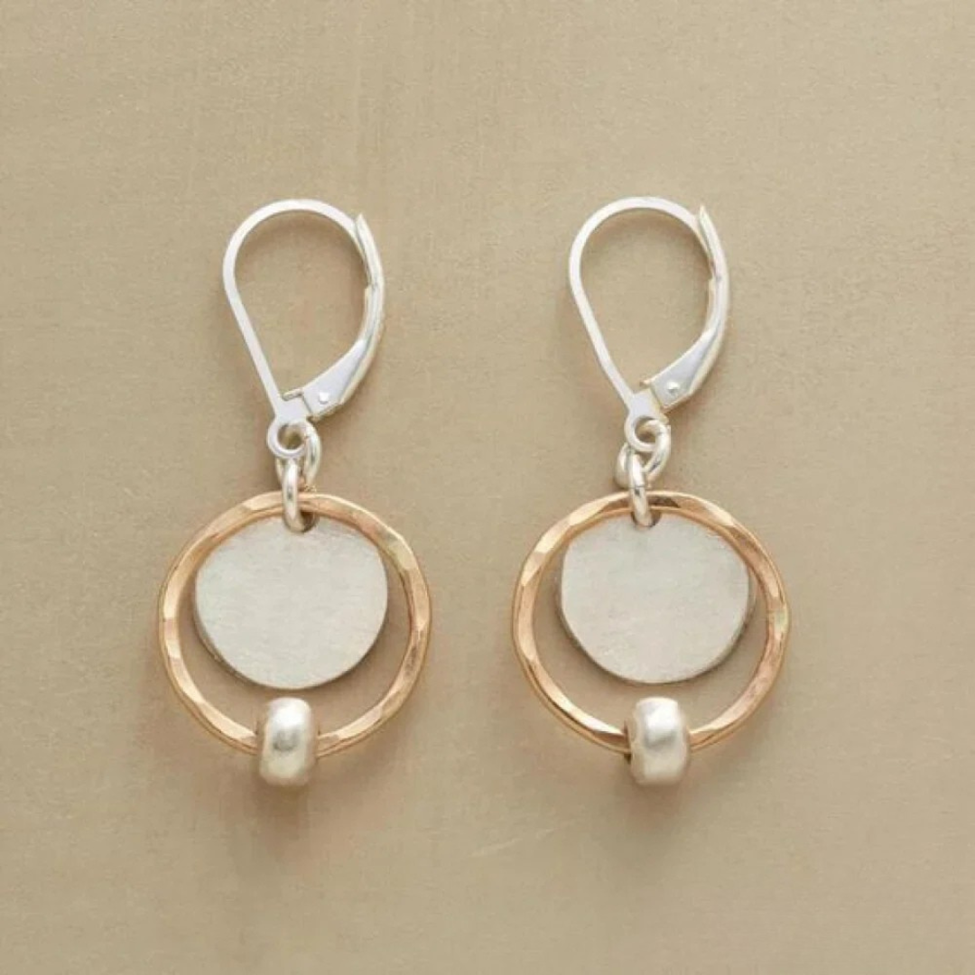 Orecchini chic dorati e argentati con perle – Immagine 1