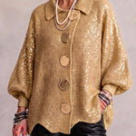 Ortensia | Cardigan Oversize con Bottoni Gioiello