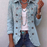 Estrella | Giacca con Volant e Stampa Paisley Vintage
