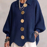 Ortensia | Cardigan Oversize con Bottoni Gioiello