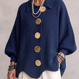 Ortensia | Cardigan Oversize con Bottoni Gioiello
