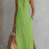 Jimena | Abito midi con collo alla Mao