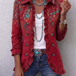 Lucia | Giacca Boho con Stampa Paisley e Volant