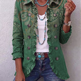 Jemara | Giacca con Volant e Stampa Paisley