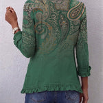 Jemara | Giacca con Volant e Stampa Paisley
