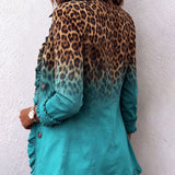 Cassandre | Blazer leopardato sfumato con volant