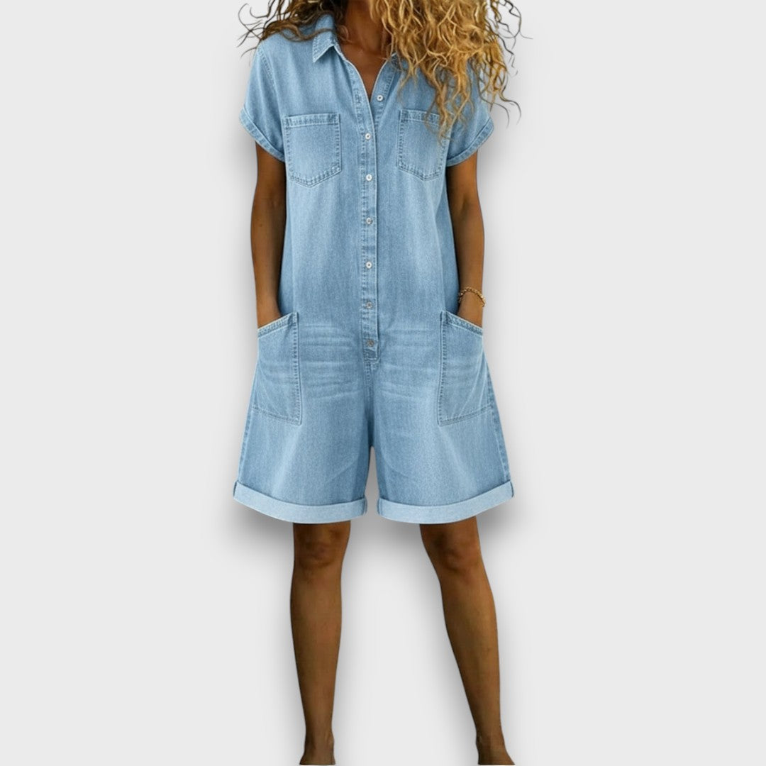 JOAN | SALOPETTE CORTA IN DENIM