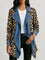 Monica | Giacca Leopardata con Inserti in Denim Lavato
