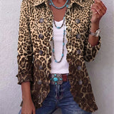 Navara | Giacca Rossa con Stampa Leopardo