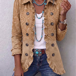 Crestelle | Giacca con Rouches e Stampa Western