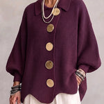 Ortensia | Cardigan Oversize con Bottoni Gioiello