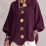 Ortensia | Cardigan Oversize con Bottoni Gioiello