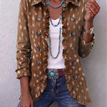 Nolinda | Giacca Boho con Volant e Stampa Animalier
