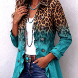 Cassandre | Blazer leopardato sfumato con volant