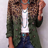 Cassandre | Blazer leopardato sfumato con volant