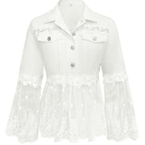 Serena | Giacca con Inserti in Pizzo