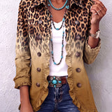 Cassandre | Blazer leopardato sfumato con volant