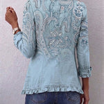 Estrella | Giacca con Volant e Motivo Paisley Vintage