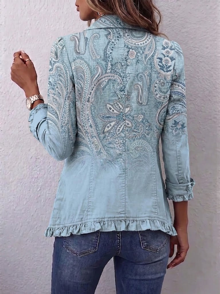 Estrella | Giacca con Volant e Stampa Paisley Vintage