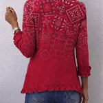 Giorgia | Giacca Boho con Stampa Paisley Ombré e Volant