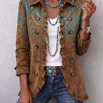 Chiara | Giacca con Stampa Paisley e Volant