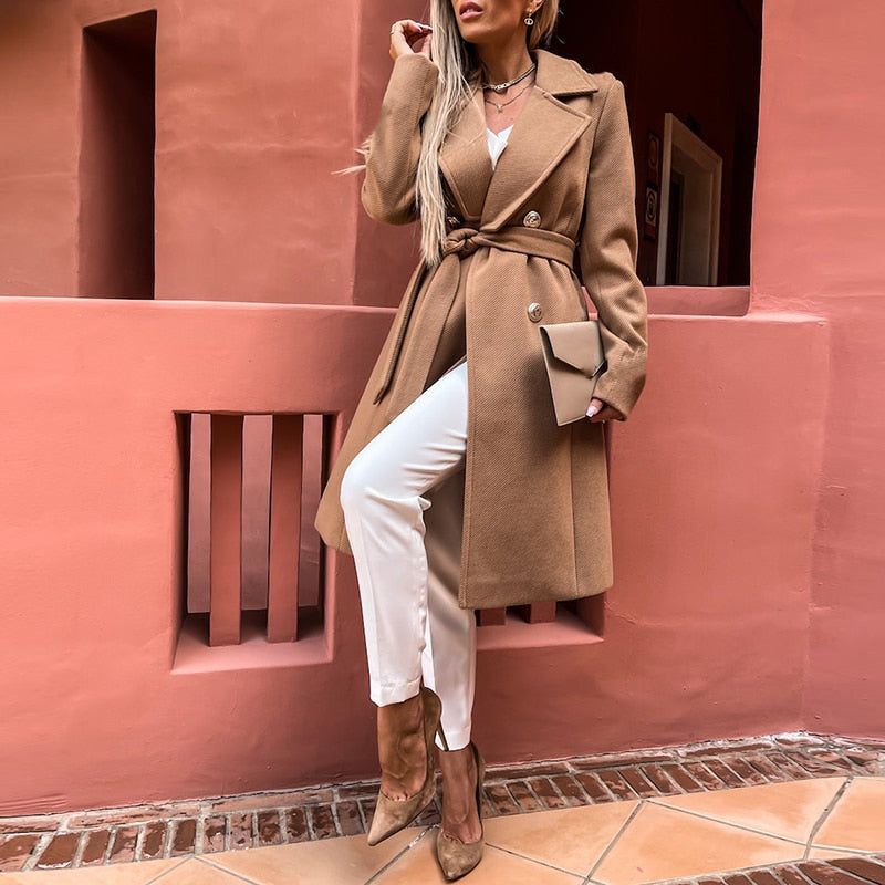 Ottavia – Cappotto avvitato con cintura da annodare – 4
