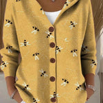 Paloma | Cardigan stampato con cappuccio