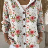 Paloma | Cardigan stampato con cappuccio