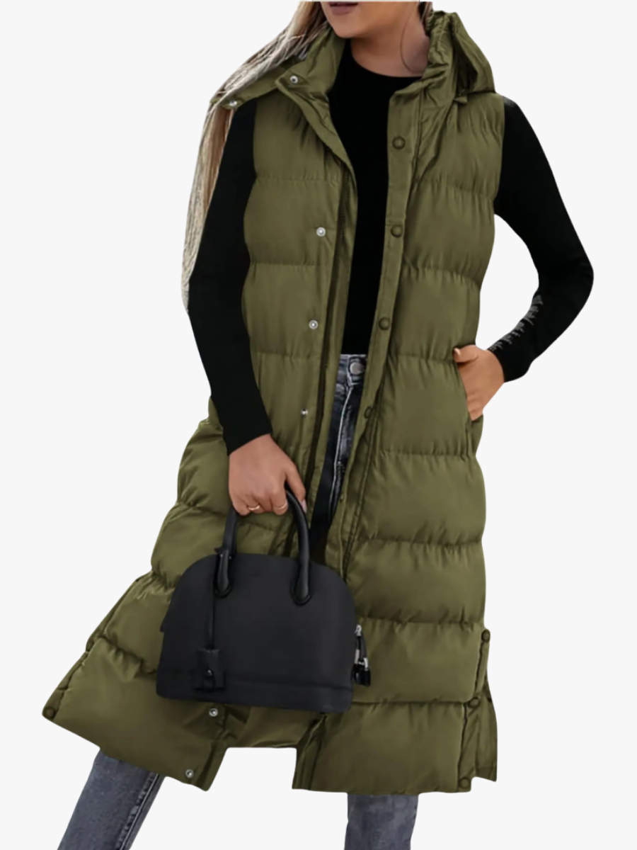 Pia – Gilet lungo trapuntato dalla linea ampia – 1