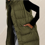 Pia – Gilet lungo trapuntato dalla linea ampia – 11