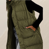 Pia – Gilet lungo trapuntato dalla linea ampia – 11