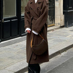 Renata – Trench lungo con revers ampi – 2