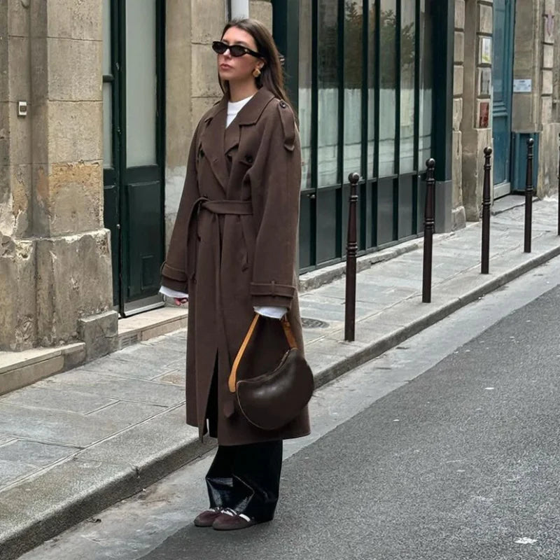 Renata – Trench lungo con revers ampi – 4