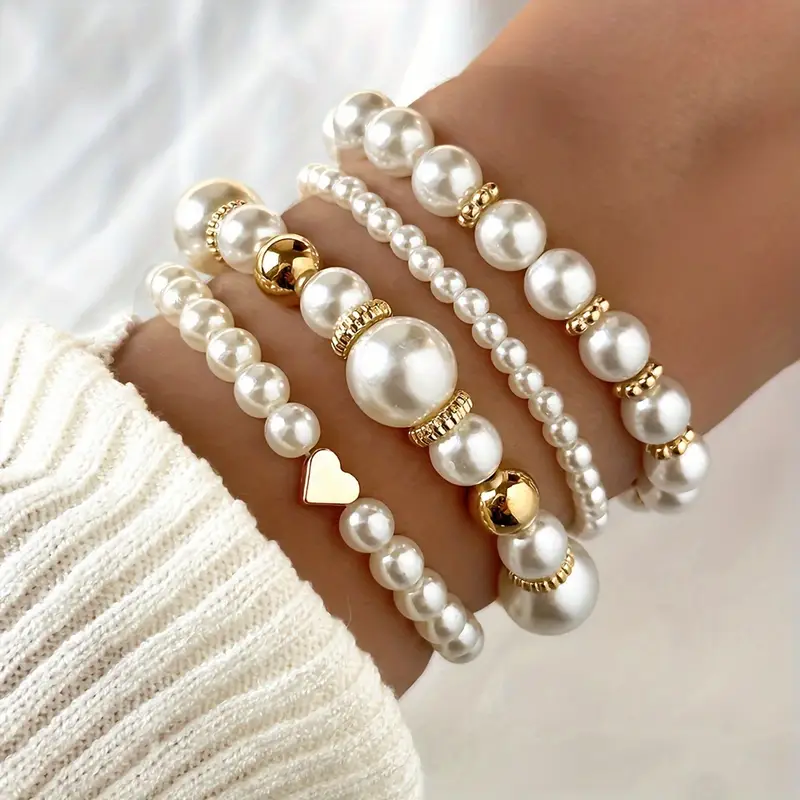 Set di bracciali con perle senza tempo – Immagine 1