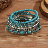 Set di bracciali con perline turchesi – Immagine 3