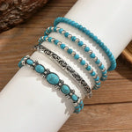 Set di bracciali con perline turchesi – Immagine 4