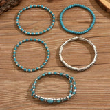 Set di bracciali con perline turchesi – Immagine 5