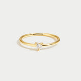 Leonie – Anello semplice in oro con superficie liscia