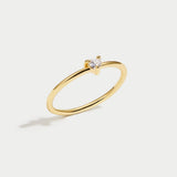Leonie – Anello semplice in oro con superficie liscia