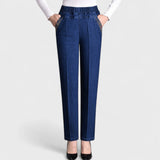 Jeans da donna con tasche laterali e vita elastica