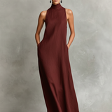 Chiara | Vestito lungo a collo alto