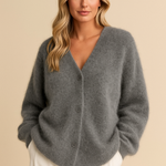 Elisa – Cardigan in maglia morbida – Grigio