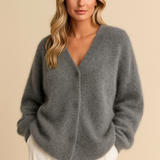 Elisa – Cardigan in maglia morbida – Grigio