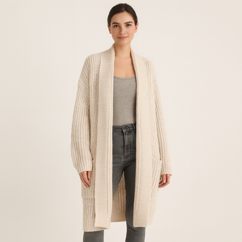 Greta – Cardigan lungo caldo e versatile
