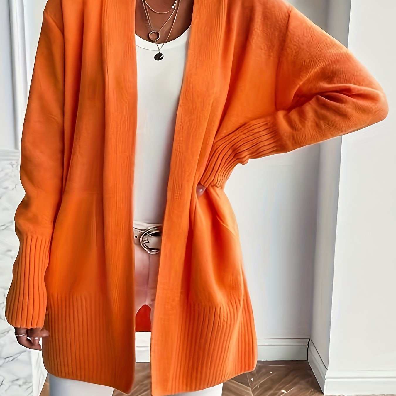 Bianca – Cardigan lungo in maglia