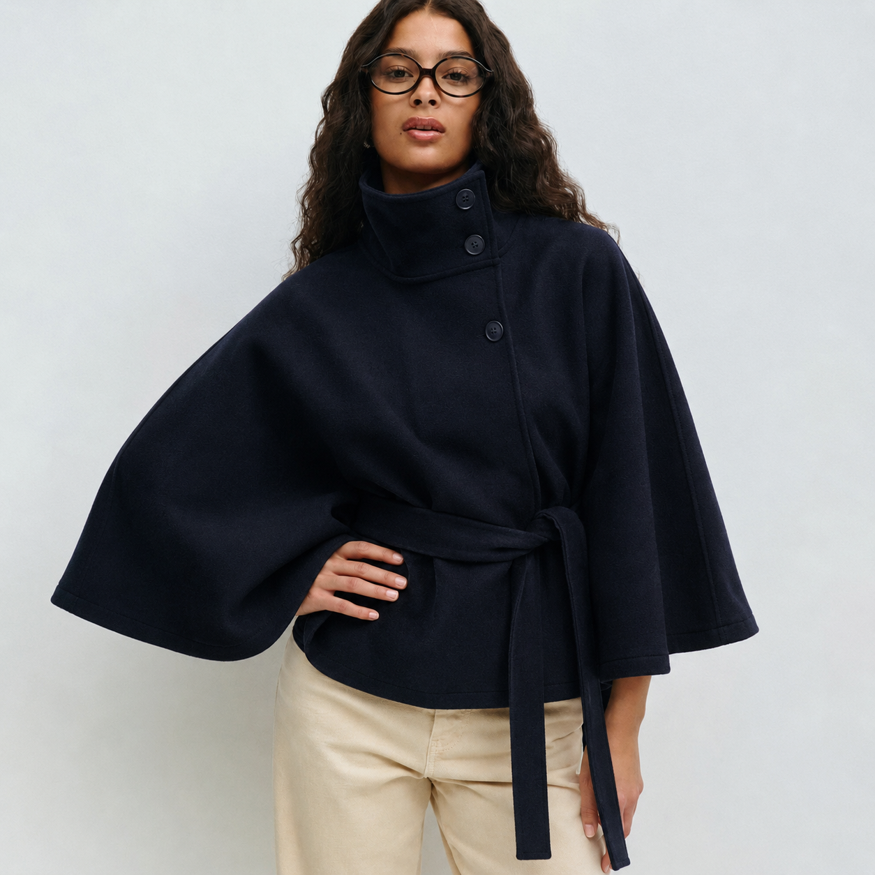 Valentina – Cappotto a mantella con cintura – 3