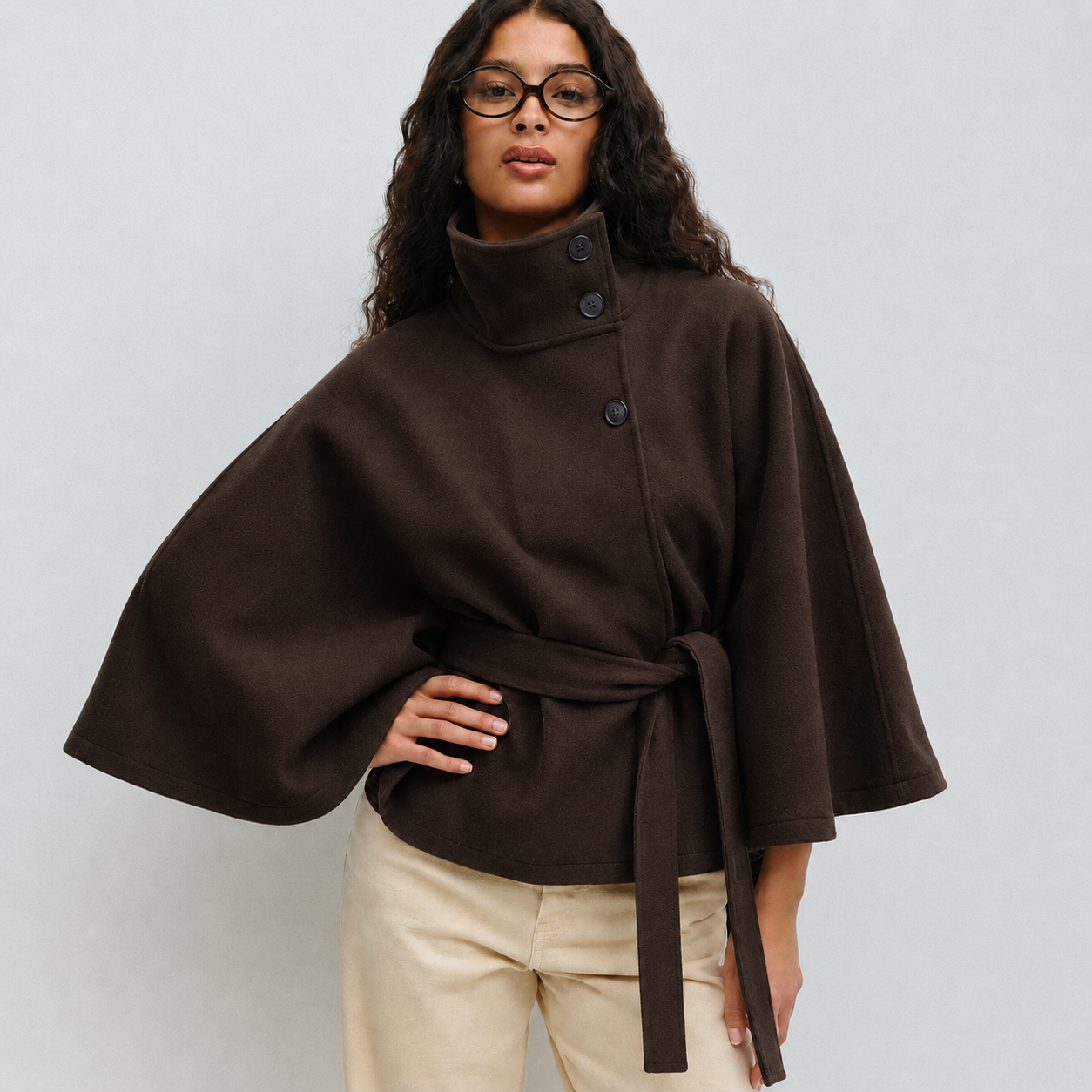 Valentina – Cappotto a mantella con cintura – 6