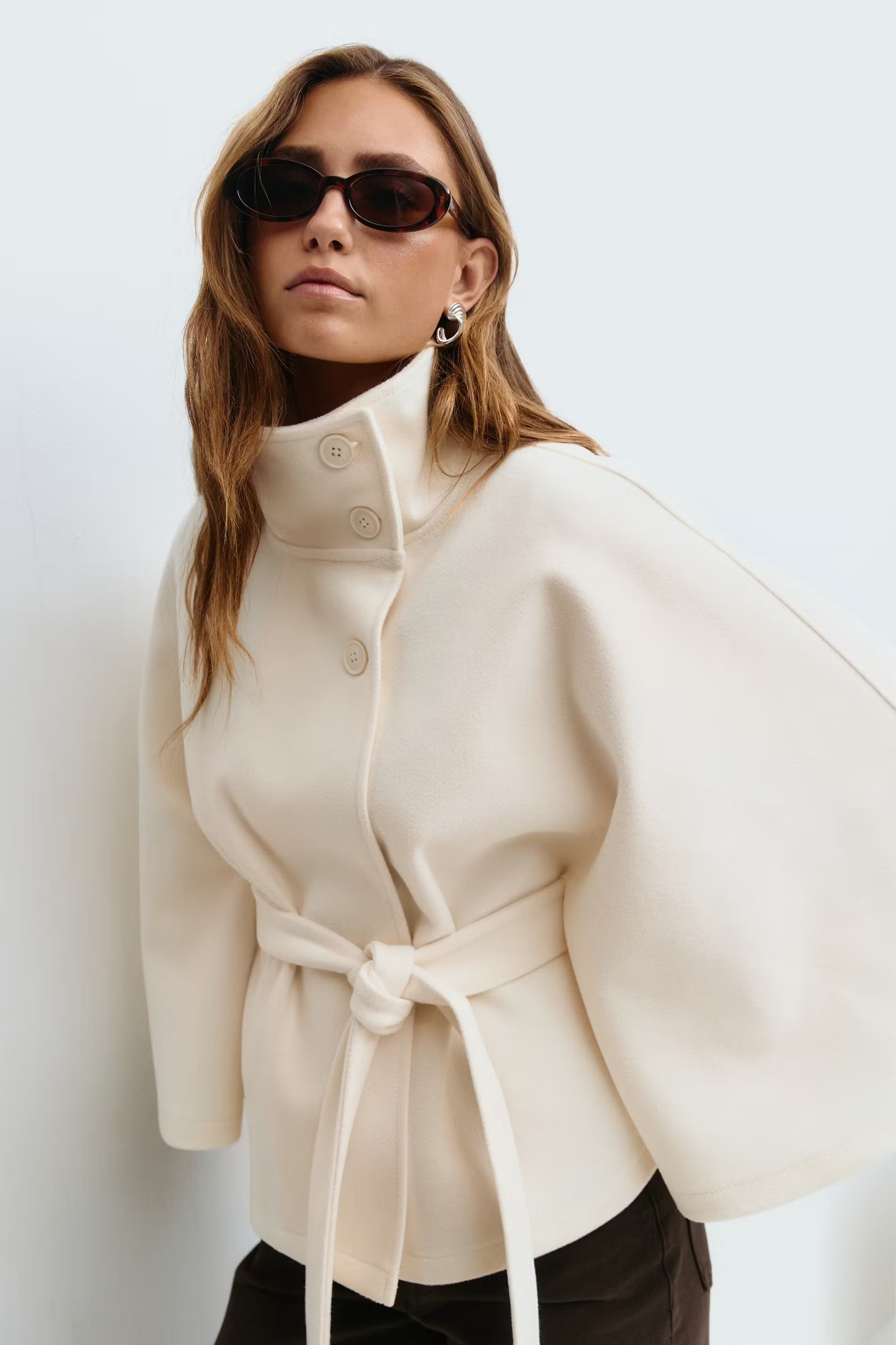Valentina – Cappotto a mantella con cintura – 7
